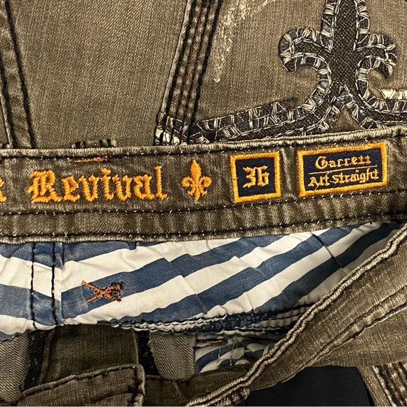 Rock Revival Garrett A1 Straight Jeans Gray - Picture 4 of 6